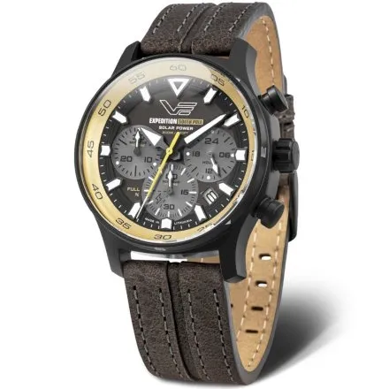 Vostok Europe South Pole Solar VR42-592C763 czarny-brązowy zegarek męski 200m