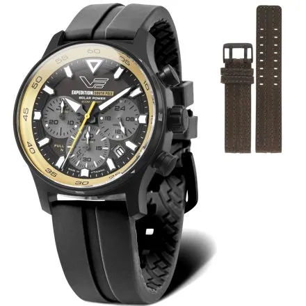 Vostok Europe South Pole Solar VR42-592C763 zestaw czarny-złoty zegarek męski 200m