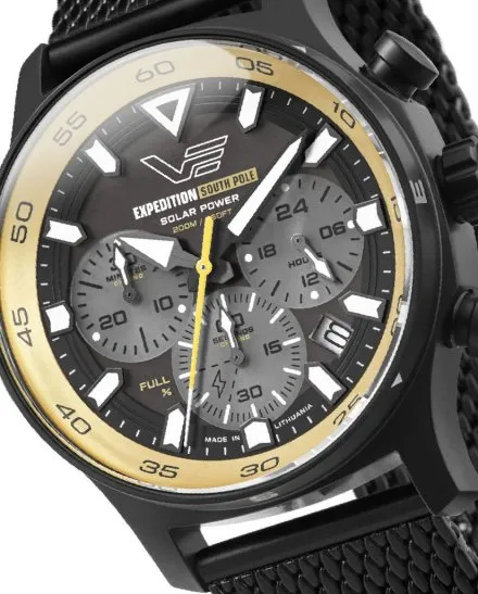 Vostok Europe South Pole Solar VR42-592C763B czarny bransoleta zegarek męski 200m