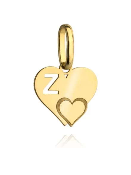 Zawieszka złota literka Z z serduszkiem • Złoto 585 0.32 g