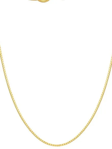 Łańcuszek złoty splot kostka 45 cm • Złoto 585 0.97 g