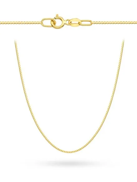 Łańcuszek złoty splot kostka 45 cm • Złoto 585 0.93 g
