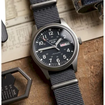 Seiko SRPG31K1 5 Sports Automatic męski zegarek automatyczny czarne pasek