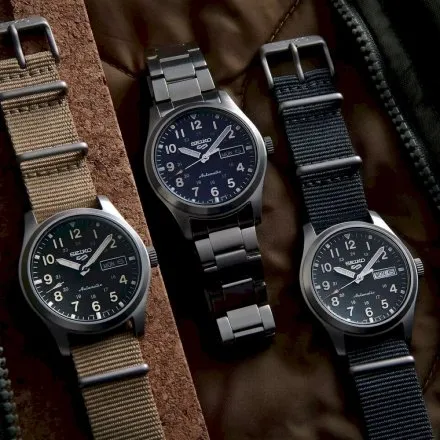 Seiko SRPG31K1 5 Sports Automatic męski zegarek automatyczny czarne pasek