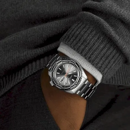 Seiko SRPK09K1 5 Sports Automatic 10ATM męski zegarek automatyczny srebrny