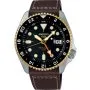 Seiko SSK036K1 5 Sports Automatic GMT zegarek męski brązowy pasek