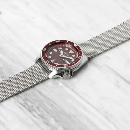 Seiko SRPD69K1 5 Sports Automatic męski zegarek automatyczny z czerwoną tarczą
