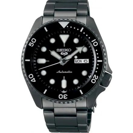 Seiko SRPD65K1 5 Sports Automatic czarny męski zegarek automatyczny