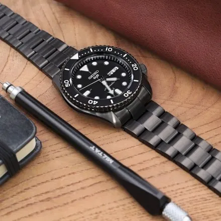 Seiko SRPD65K1 5 Sports Automatic czarny męski zegarek automatyczny