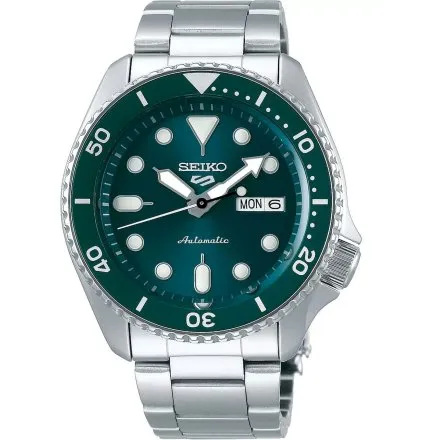 Seiko SRPD61K1 5 Sports Automatic męski zegarek automatyczny z zieloną tarczą