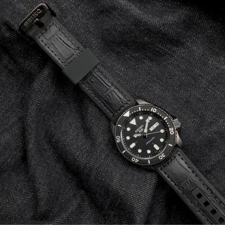 Seiko SRPD65K3 5 Sports Automatic czarny męski zegarek automatyczny