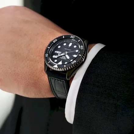 Seiko SRPD65K3 5 Sports Automatic czarny męski zegarek automatyczny