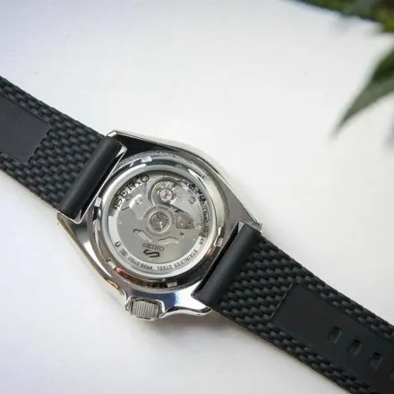 Seiko SRPD73K2 5 Sports Automatic czarny męski zegarek automatyczny silikonowy pasek