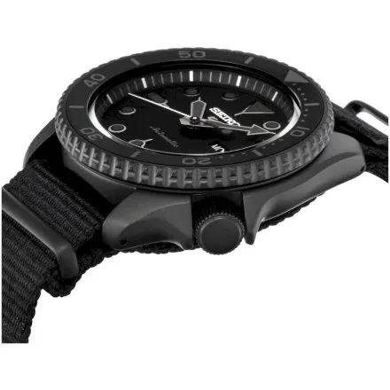 Seiko SRPD79K1 5 Sports Automatic czarny męski zegarek automatyczny parciany pasek