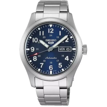 Seiko SRPG29K1 5 Sports Automatic męski zegarek automatyczny z niebieską tarczą