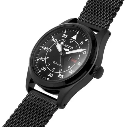 Seiko SRPH25K1 5 Sports Automatic czarny męski zegarek automatyczny
