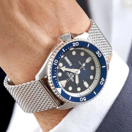 Seiko SRPD71K1 5 Sports Automatic męski zegarek automatyczny granatowa tarcza