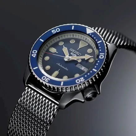 Seiko SRPD71K1 5 Sports Automatic męski zegarek automatyczny granatowa tarcza