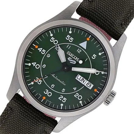 Seiko SRPH29K1 5 Sports Automatic męski zegarek automatyczny wojskowy zielony