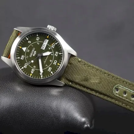 Seiko SRPH29K1 5 Sports Automatic męski zegarek automatyczny wojskowy zielony