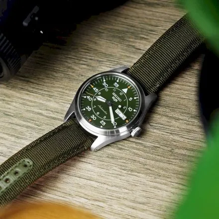 Seiko SRPH29K1 5 Sports Automatic męski zegarek automatyczny wojskowy zielony