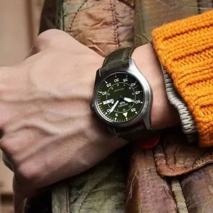 Seiko SRPH29K1 5 Sports Automatic męski zegarek automatyczny wojskowy zielony