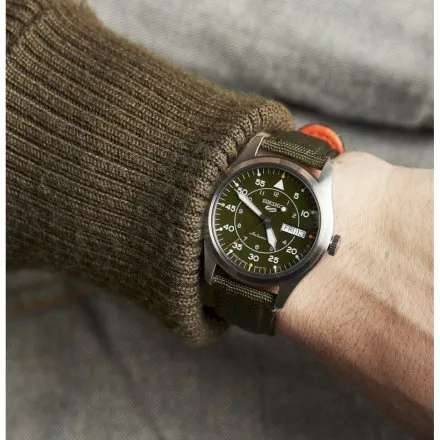 Seiko SRPH29K1 5 Sports Automatic męski zegarek automatyczny wojskowy zielony
