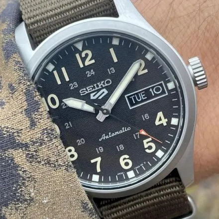 Seiko SRPJ85K1 5 Sports Automatic męski zegarek automatyczny z paskiem nylonowym