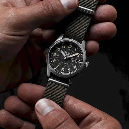 Seiko SRPJ85K1 5 Sports Automatic męski zegarek automatyczny z paskiem nylonowym