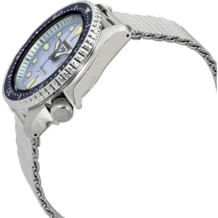 Seiko SRPE77K1 5 Sports Automatic 10ATM męski zegarek automatyczny srebrny mesh