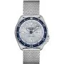 Seiko SRPE77K1 5 Sports Automatic 10ATM męski zegarek automatyczny srebrny mesh