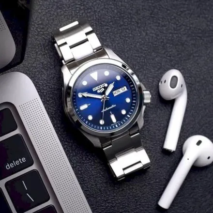 Seiko SRPE53K1 5 Sports Automatic męski zegarek automatyczny z niebieską tarczą