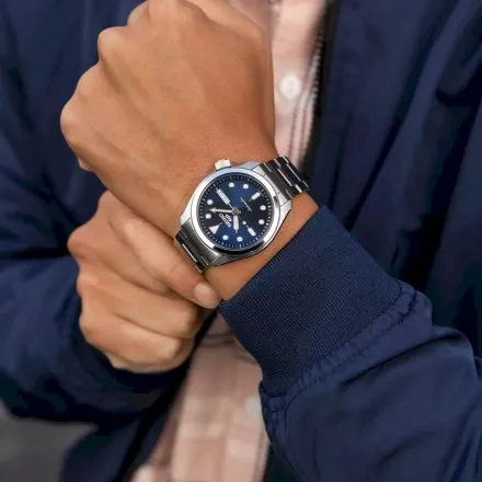 Seiko SRPE53K1 5 Sports Automatic męski zegarek automatyczny z niebieską tarczą