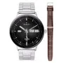 Smartwatch Garett Quantum srebrny stalowy + pasek 5904238487556