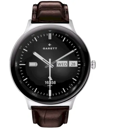 Smartwatch Garett Quantum srebrny stalowy + pasek 5904238487556