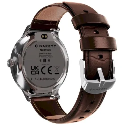 Smartwatch Garett Quantum srebrny stalowy + pasek 5904238487556