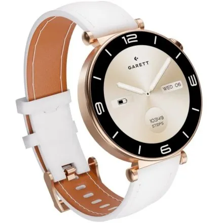 Smartwatch Garett Rose różowe złoto stalowy na bransolecie elegancki damski 5904238486870