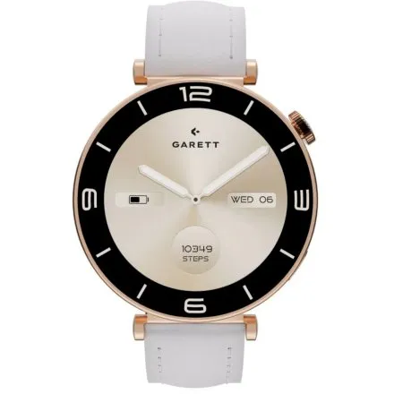 Smartwatch Garett Rose różowe złoto stalowy na bransolecie elegancki damski 5904238486870