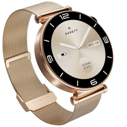 Smartwatch Garett Rose różowe złoto na bransolecie mesh elegancki damski 5904238486887