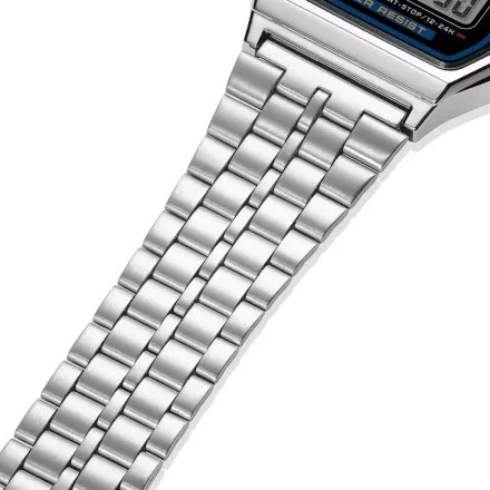 Casio Vintage A159WE-1EF srebrny zegarek w stylu retro z wyświetlaczem