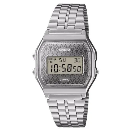 Casio Vintage Seigaiha A159WEVJ-7ER srebrny zegarek w stylu retro Limitowana Edycja