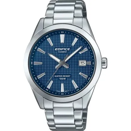 Casio Edifice Classic EFV-160D-2AVEF zegarek męski na bransolecie z granatową tarczą