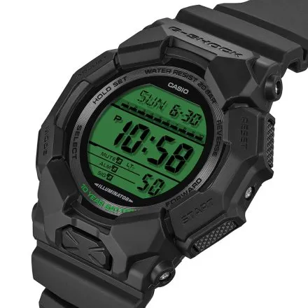Casio G-SHOCK Carbon Core Guard GD-010BEG-1ER zegarek czarny z zielonym wyświetlaczem 