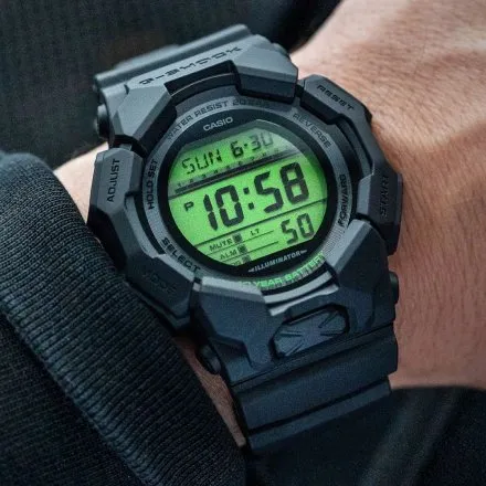 Casio G-SHOCK Carbon Core Guard GD-010BEG-1ER zegarek czarny z zielonym wyświetlaczem 