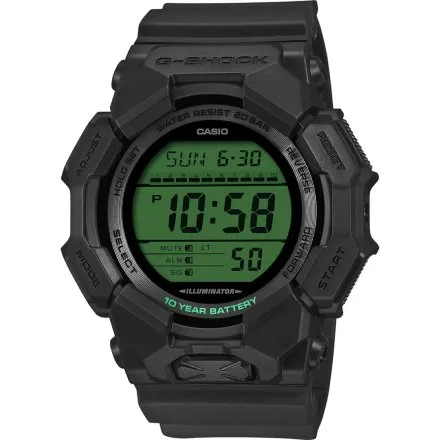 Casio G-SHOCK Carbon Core Guard GD-010BEG-1ER zegarek czarny z zielonym wyświetlaczem 