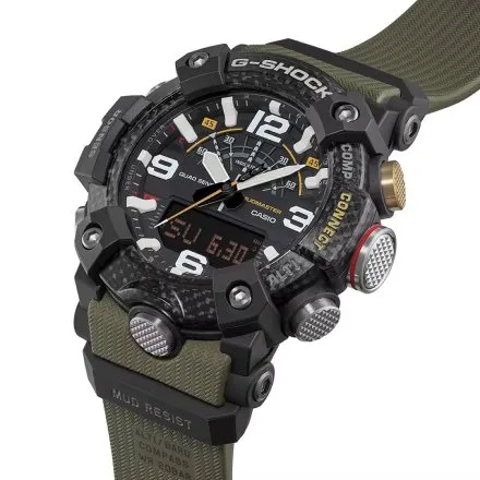 Zegarek Casio G-SHOCK Mudmaster Carbon Core GG-B100X-1A3ER z zielonym paskiem