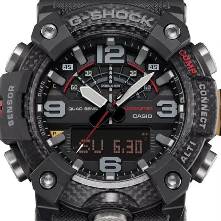Zegarek Casio G-SHOCK Mudmaster Carbon Core GG-B100X-1AER z czarnym paskiem
