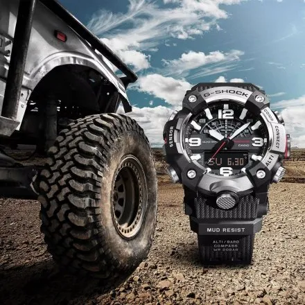 Zegarek Casio G-SHOCK Mudmaster Carbon Core GG-B100XM-1AER z czarnym paskiem