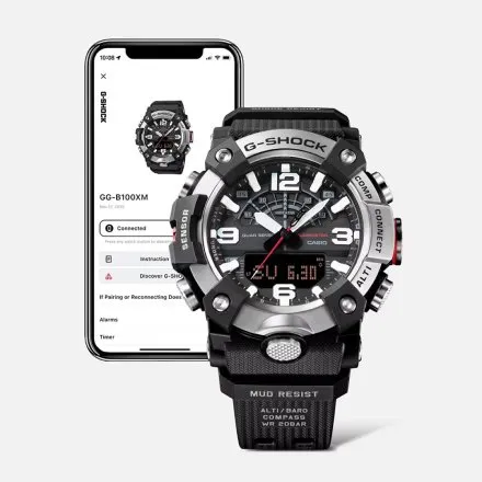 Zegarek Casio G-SHOCK Mudmaster Carbon Core GG-B100XM-1AER z czarnym paskiem