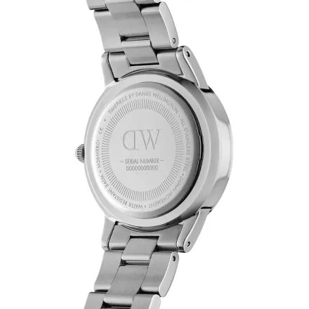 Zegarek Daniel Wellington Iconic Link Emerald DW00100427 40mm srebrny z zieloną tarczą